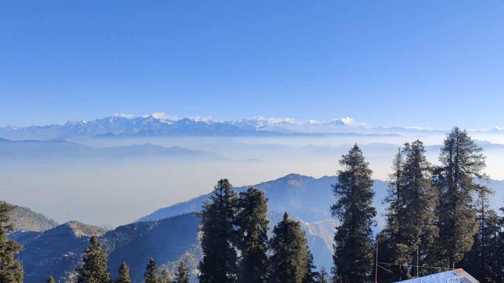 Views of the Himalayan Peaks from Surkanda Devi