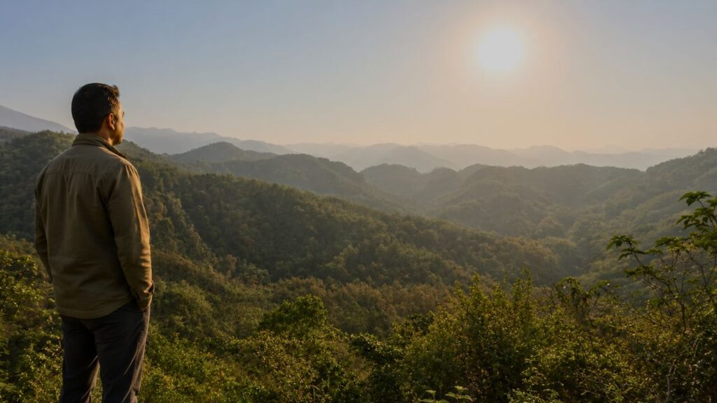 Beautiful Valley on Santala Devi Temple Trek